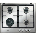 Plita incorporabila Whirlpool GMA 6422 IX, Gaz, 4 arzatoare, 60 cm, Gratare fonta, Inox