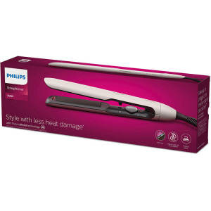 Philips Prestige BHS515/00, tehnologie ThermoShield, placi infuzate cu ulei de argan, 230°C, ingrijire ioni, Alb perlat