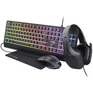 Kit Gaming Trust GXT 792 Quadrox RGB Black