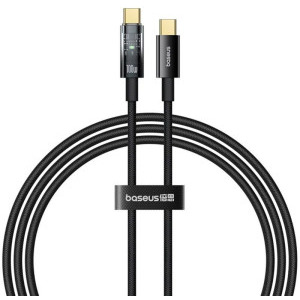 Cablu de date / adaptor Baseus Explorer, USB-C Male la USB-C Male, 100 W, 1 m, Black