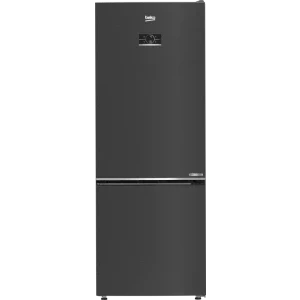 Combina frigorifica Beko B3RCNE564HXBR, 490 L, Clasa E, No Frost, HarvestFresh, AeroFlow, Control electronic, 192 cm, Dark Inox