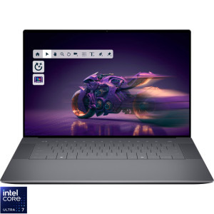 Laptop DELL 16.3 16 Premium DA16250, 1920 x 1200 30-120Hz, Procesor Intel® Core™ Ultra 7 255H (24M Cache, up to 5.10 GHz), 32GB LPDDR5X, 1TB SSD, GeForce RTX 5060 8GB, Win 11 Pro, Graphite, 3Yr ProSupport