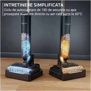 Rowenta X-Clean 7 GZ5735E0, vertical cu mop, 250W, 0.5L, Verde/Gri