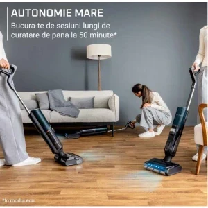 Rowenta X-Clean 7 GZ5735E0, vertical cu mop, 250W, 0.5L, Verde/Gri