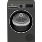Uscator de rufe Beko B3T49233M EU, Pompa de caldura, 9 kg, Clasa D, EcoGentle, IronFinish, Iluminare interiora, Gri
