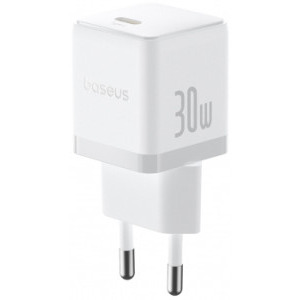Incarcator retea Baseus Palm, 1x USB-C, Quick Charge 30 W, White