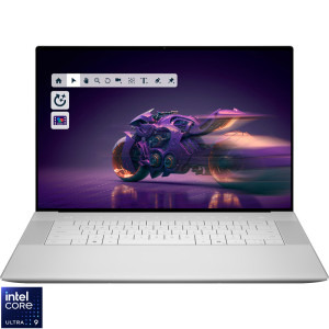 Laptop DELL 16.3 16 Premium DA16250, 4K OLED Touch 48-120Hz, Procesor Intel® Core™ Ultra 9 285H (24M Cache, up to 5.40 GHz), 32GB LPDDR5X, 1TB SSD, GeForce RTX 5060 8GB, Win 11 Pro, Platinum, 3Yr BOS
