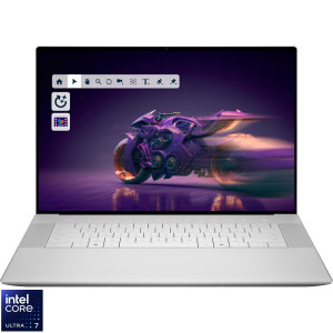 Laptop DELL 16.3 16 Premium DA16250, 1920 x 1200 30-120Hz, Procesor Intel® Core™ Ultra 7 255H (24M Cache, up to 5.10 GHz), 16GB LPDDR5X, 1TB SSD, GeForce RTX 5050 8GB, Win 11 Pro, Platinum, 3Yr BOS