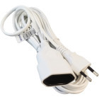 Priza/prelungitor TED 1x Europlug, 2m, alb