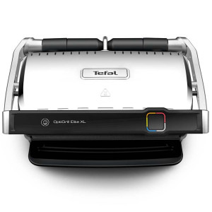 Tefal Gratar electric OptiGrill Elite XL GC760D30, 16 programe de gatit, placi 40x20cm, termostat reglabil, negru/inox, 2200W, Negru-Inox