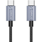 Cablu de date / adaptor Orico GQA60, USB-C Male la USB-C Male, 1 m, Black, amperaj maxim suportat 3A