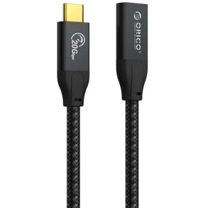 Orico CY32, USB-C Male la USB-C Female, 1 m, Black