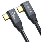Cablu de date / adaptor Orico CSL32, USB-C Male la USB-C Male unghi 90° 1 m, Black