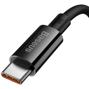 Baseus Superior 100W, USB Male la USB-C Male, 2 m, Black, amperaj maxim suportat 6A