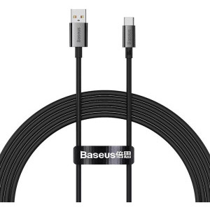 Cablu de date / adaptor Baseus Superior 100W, USB Male la USB-C Male, 2 m, Black, amperaj maxim suportat 6A