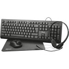 Kit periferice Trust Primo Wired & Wireless Negru