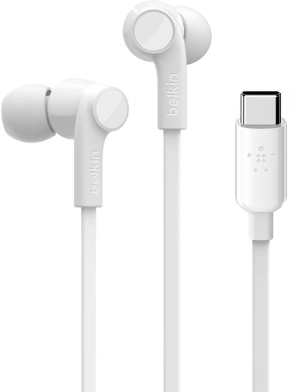 Casti Belkin In-Ear, SoundForm RockStar USB-C White