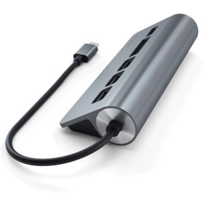 Satechi USB-C Combo Hub, 3x USB 3.0, 1x microSD, 1x SD, Space Grey