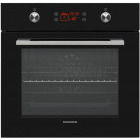 Cuptor incorporabil Heinner HBO-V6510GCDRC-GBK, Electric, 69 L, 10 functii, Multifunctional, Grill, Ventilatie, Timer, Display, Functie dezghetare, Pereti catalitici, Clasa A, Sticla neagra
