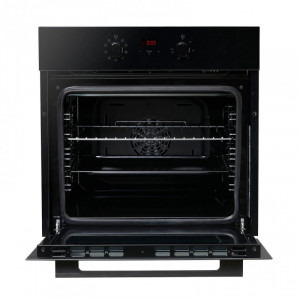 Heinner HBO-V659GCDRC-GBK, Electric, 69 L, 9 functii, Multifunctional, Grill, Ventilatie, Timer, Display, Perete catalitic, Clasa A, Sticla neagra