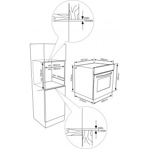 Heinner HBO-V656G-IX, Electric, 72 L, 6 functii, Grill, Timer, Clasa A, Inox