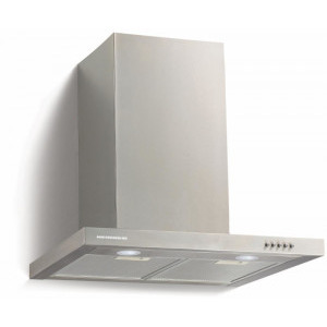Hota Heinner decorativa HDCH-660TSS, Putere de absorbtie 586 m3/h, 1 motor, Iluminare LED, 3 trepte de viteza, 60 cm, Inox