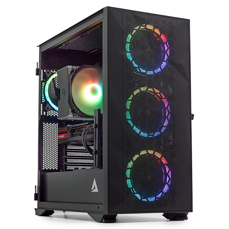 PC Gaming DRAGON Legendar Plus, AMD Ryzen 7 7700 3.8GHz, 32GB DDR5, 2TB SSD, RX 7700 XT 12GB GDDR6, Iluminare RGB