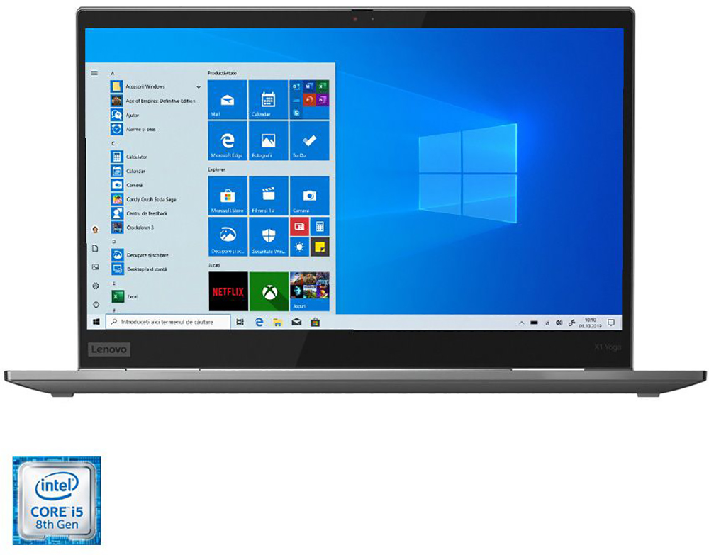 Ultrabook Lenovo 14" ThinkPad X1 Yoga (4nd Gen), FHD Touch, Procesor Intel® Core™ i5-8265U (6M Cache, up to 3.90 GHz), 16GB, 512GB SSD, GMA UHD 620, 4G LTE, Win 10 Pro, Iron Grey