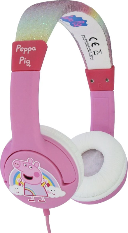 Casti OTL On-Ear, Peppa Pig Glitter Rainbow Peppa Pink Kids