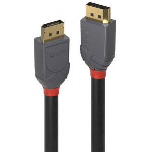 LINDY Anthra, DisplayPort Male - DisplayPort Male, v1.2, 3m, negru-gri