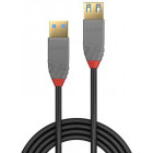 Cablu periferice LINDY Anthra, USB 3.0 Male tip A - USB 3.0 Female tip A, 1m, negru-gri