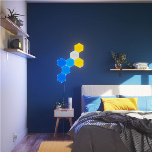 Nanoleaf Panouri extindere Shapes Hexagons, Wi-Fi, LED, RGB compatibil Apple HomeKit, Google Assistant, 3 panouri