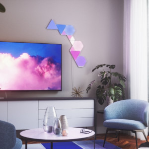 Nanoleaf Starter Kit Shapes Triangles, Wi-Fi, LED, RGB compatibil Apple HomeKit, Google Assistant, 9 panouri