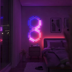 Nanoleaf Bucati extindere Lines, Wi-Fi, LED, RGB compatibil Apple HomeKit, Google Assistant, 3 bucati