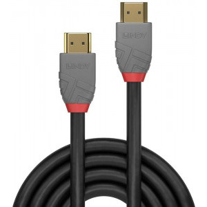 Cablu video LINDY Anthra, HDMI Male - HDMI Male, v2.0, 7.5m, negru-gri