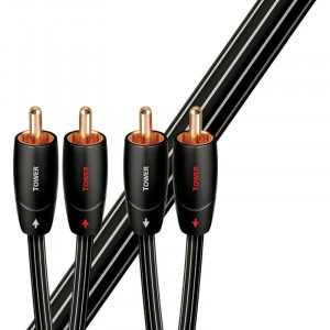 Audioquest Tower, 2x RCA Male - 2x RCA Male, 0.6m, negru-alb