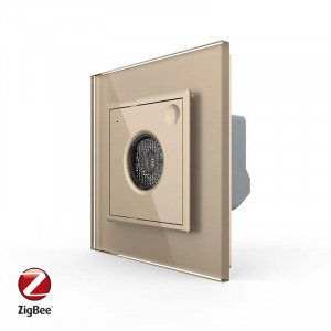 Livolo Senzor Control Sunet si Lumini cu Rama din Sticla, Protocol Zigbee, Auriu