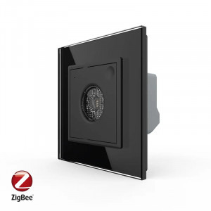 Livolo Senzor Control Sunet si Lumini cu Rama din Sticla, Protocol Zigbee, Negru