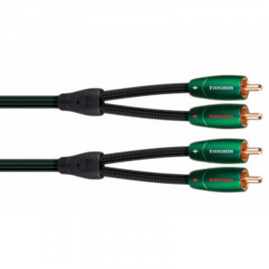 Audioquest Evergreen, 2x RCA Male - 2x RCA Male, 1.5m, negru-verde