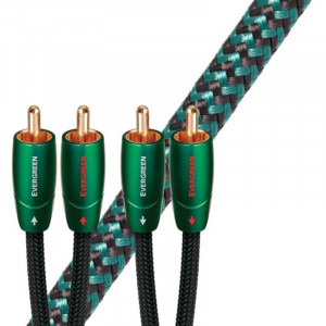 Audioquest Evergreen, 2x RCA Male - 2x RCA Male, 5m, negru-verde