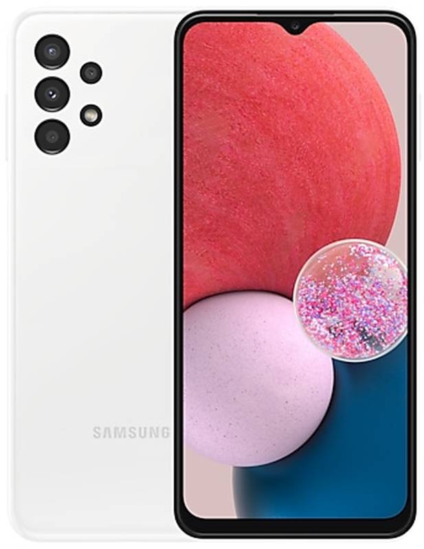 Smartphone Samsung New Galaxy A13, Octa Core, 128GB, 4GB RAM, Dual SIM, 4G, 5-Camere, White
