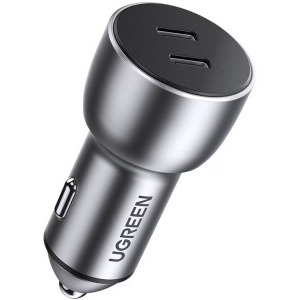 Incarcator auto Ugreen CD213, 2x USB-C, 36 W, Argintiu