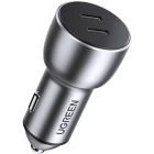 Incarcator auto Ugreen CD213, 2x USB-C, 36 W, Argintiu