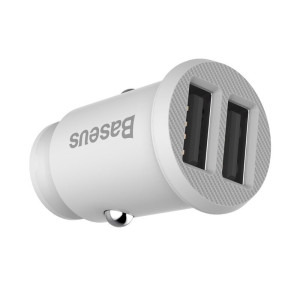 Baseus Grain, 2x USB, 3.1A, White