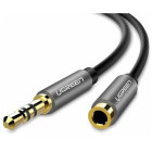 Cablu audio Ugreen AV118, 1x Jack 3.5 mm Male - 1x Jack 3.5 mm Female, 1.5 m, Negru
