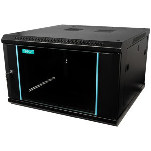 Spacer SPCW-6U-600-BK-03 6U, Wall mount, 600 x 600 mm, Glass door, Negru