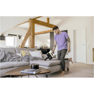 Karcher VC 4 Cordless myHome, vertical, 0.65L, Alb/Negru