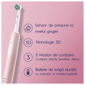 Oral-B Periuta de dinti electrica Pro 1 Roz + Trusa de transport