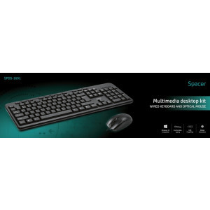 Spacer Tastatura + Mouse Combo SPDS-1691, Wired, Black