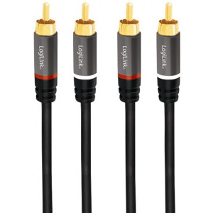 Cablu audio Logilink CA1203 2x RCA Male - 2x RCA Male, 1.5 m, Negru